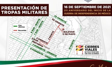 Anuncia Ayuntamiento de Puebla presentación de tropas militares para este 16 de septiembre