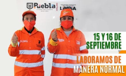 Habrá servicio de limpia durante festejo de Independencia en el municipio de Puebla