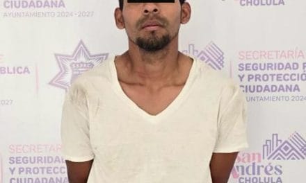 Detiene Policía de San Andrés Cholula a probable responsable de delitos contra la salud