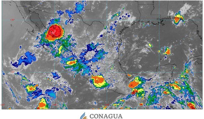 Se prevén lluvias de fuertes a muy fuertes en 28 estados de México e intensas en Oaxaca y Chiapas