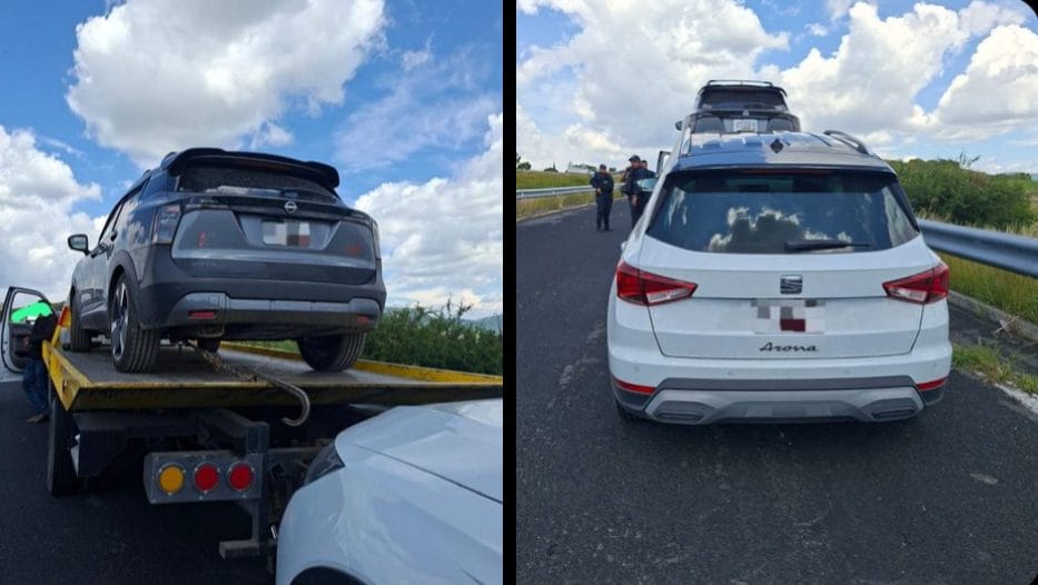 Policía Municipal de Atlixco recupera dos camionetas robadas y desvalijadas