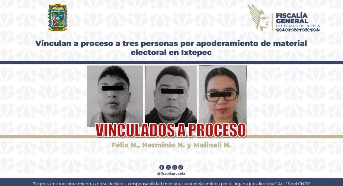 Vinculan a proceso a tres personas por apoderamiento de material electoral en Ixtepec